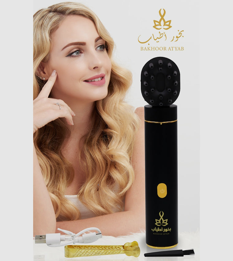 2 in 1 Portable Arabian Electronic Incense Burner + Hair Comb | Rechargeable USB