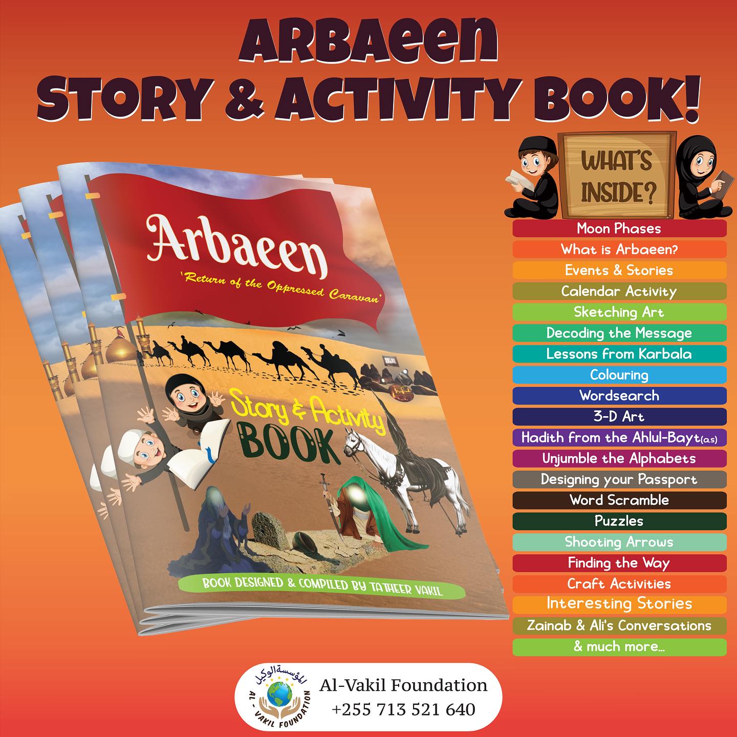 Arbaeen Story & Activity Book by Tatheer Vakil | Workbook