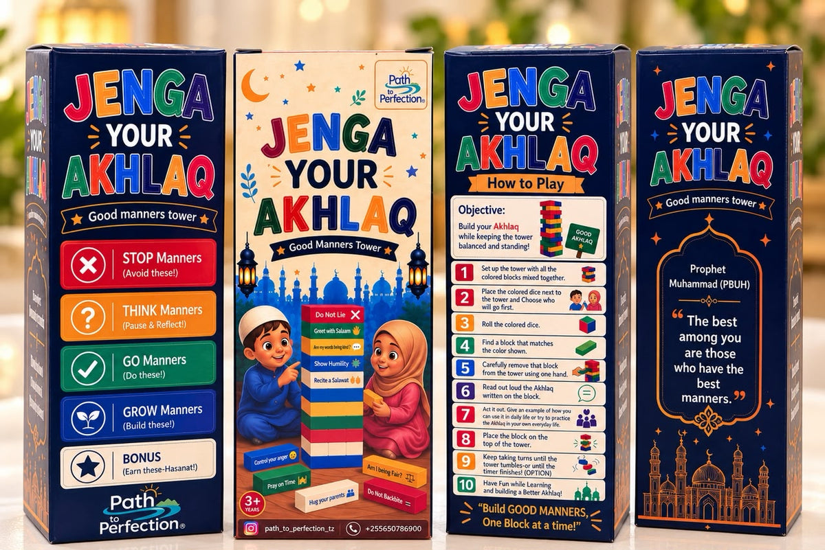 JENGA YOUR AKHLAQ Build Good Manners, One Block at a Time! | Path to Perfection