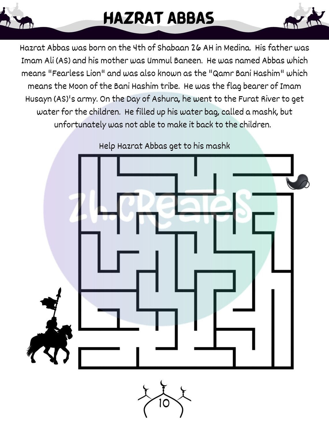 Muharram Activity Book by ZH Creates | Ages 4-6