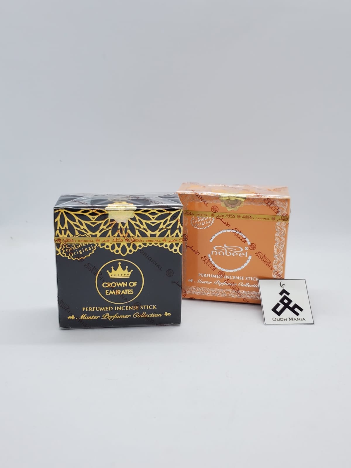 Nabeel Crown | Nabeel (Orange) Perfumed Incense Stick 50g - Free Incense Holder Included - Bakhour | Oudh | Made In UAE Nabeel بخور النبيل