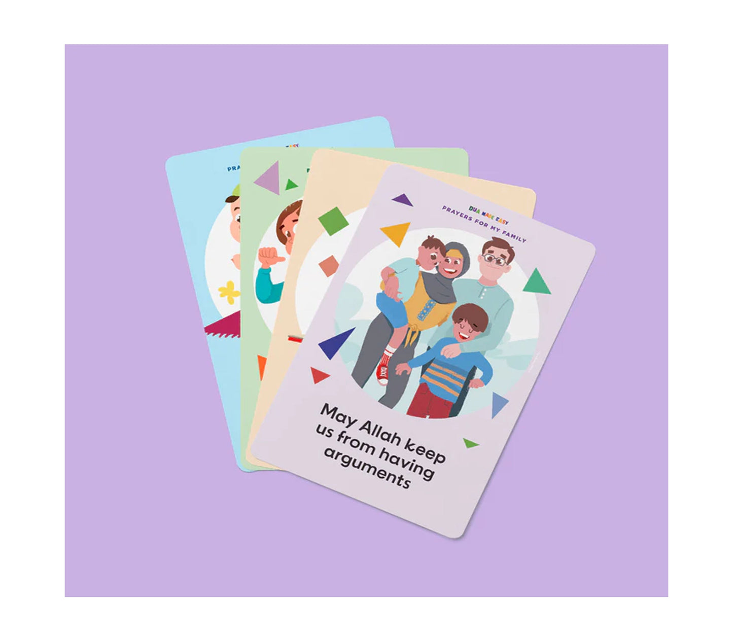 Dua Made Easy 60 Illustrated Dua cards with short prayers for kids