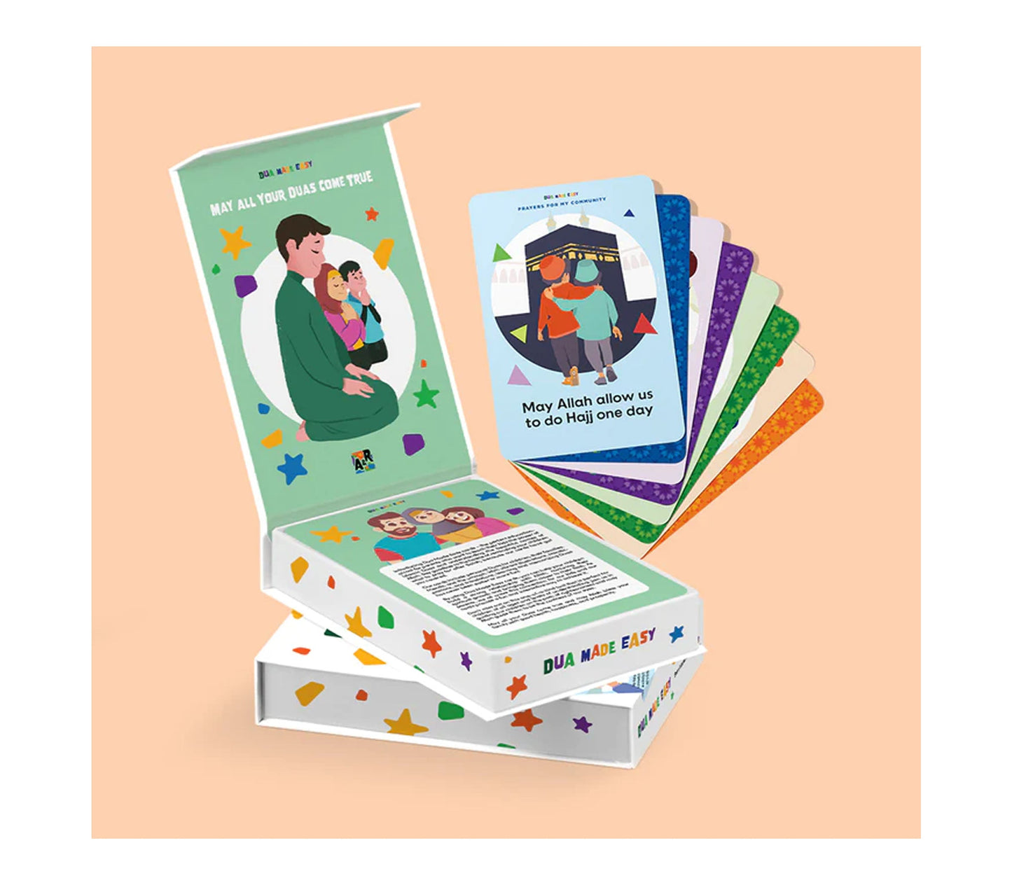 Dua Made Easy 60 Illustrated Dua cards with short prayers for kids