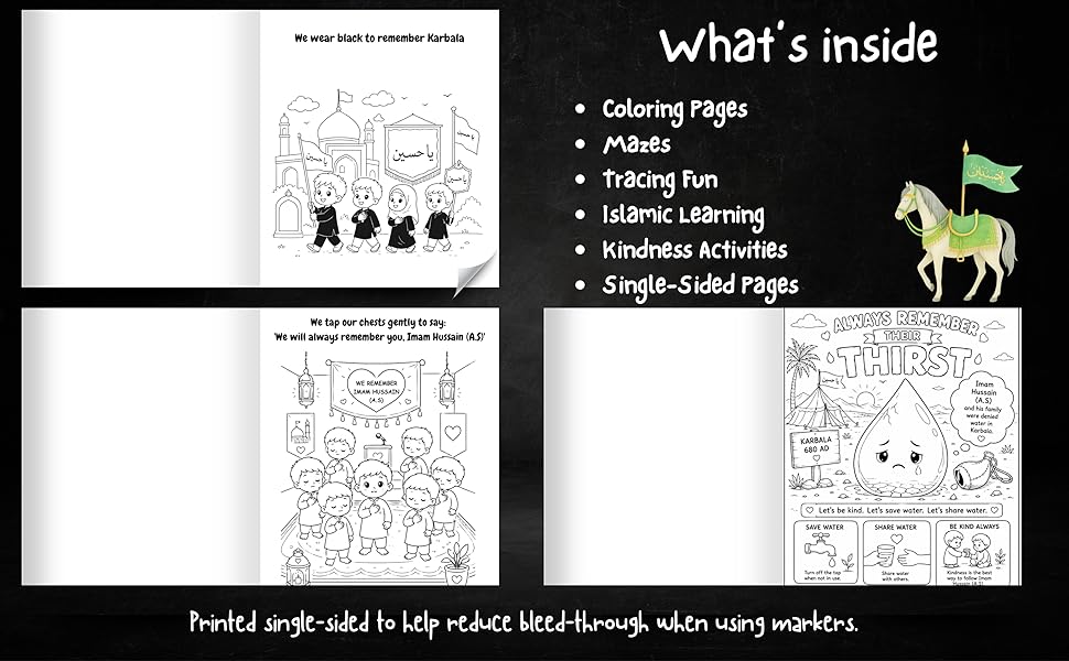 My First Muharram Coloring Book for Kids: Islamic Ashura Activity Book  | Praying Pearls Publications
