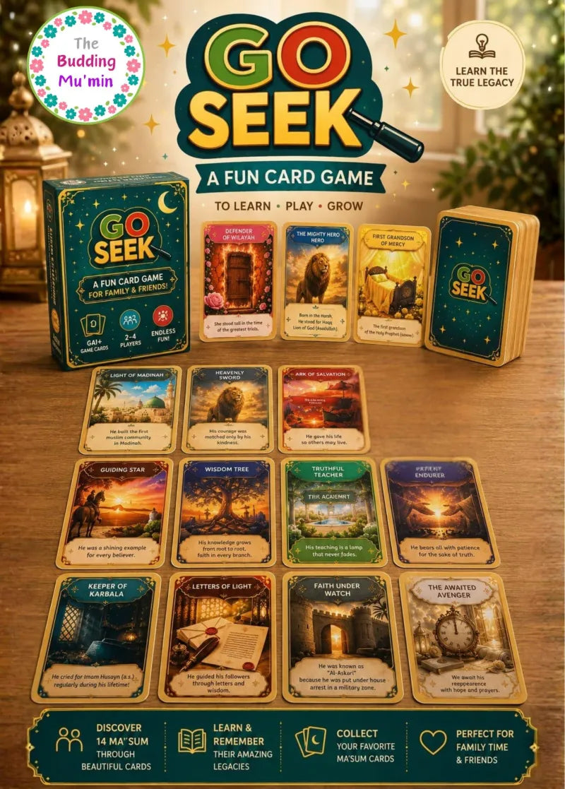 GO SEEK - 14 Ma'sumeen Card Game | Shia-based Family Game | The Budding Mumin