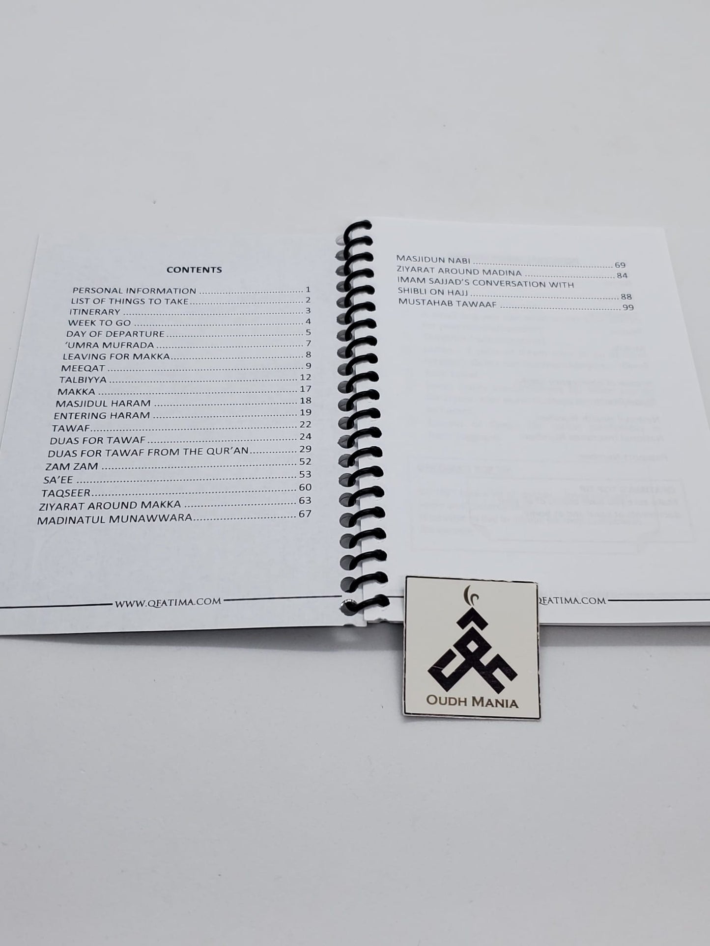 Umrah Travel journal with English Transliteration | by Qfatima.com - Pocket size