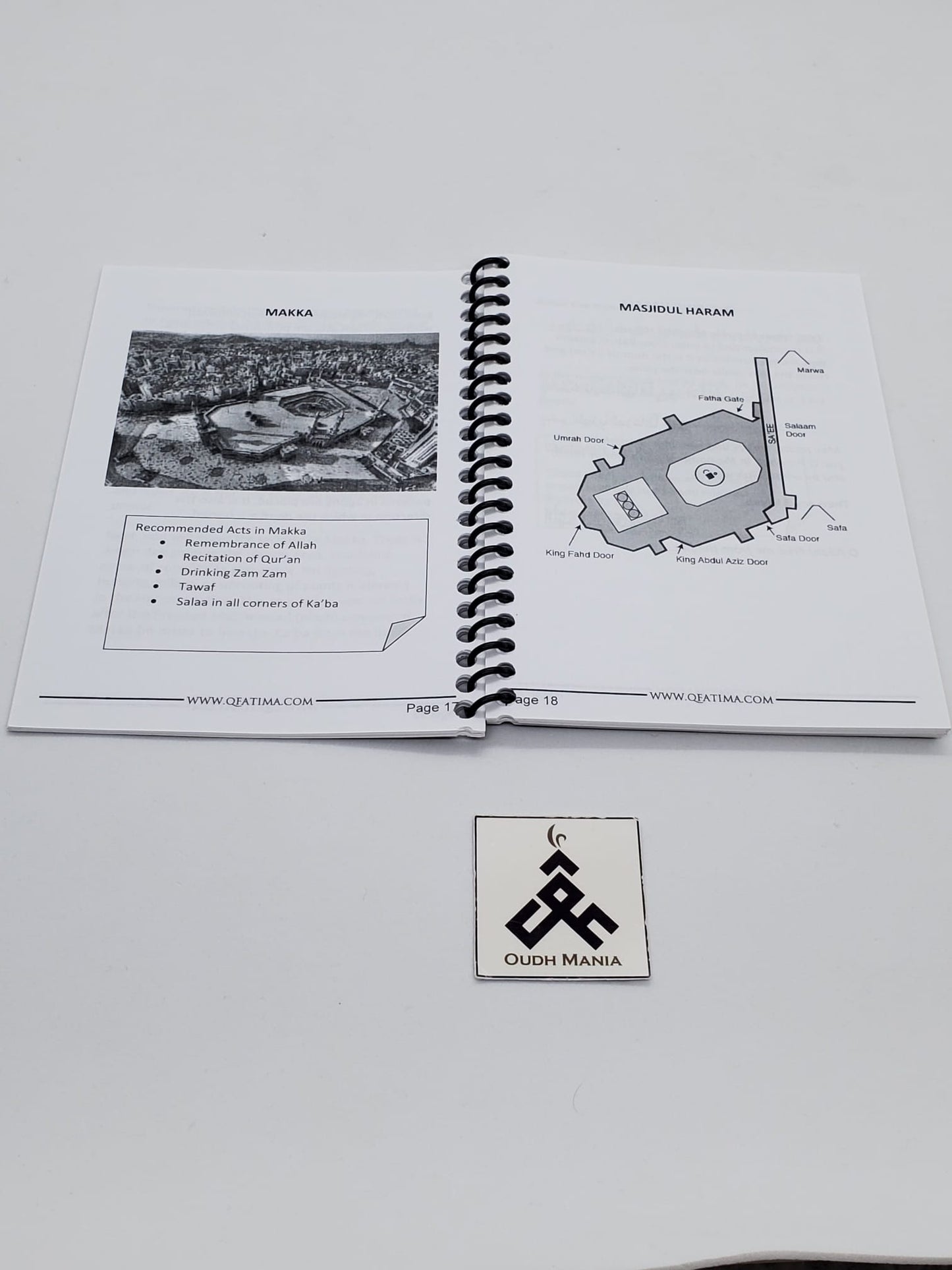 Umrah Travel journal with English Transliteration | by Qfatima.com - Pocket size