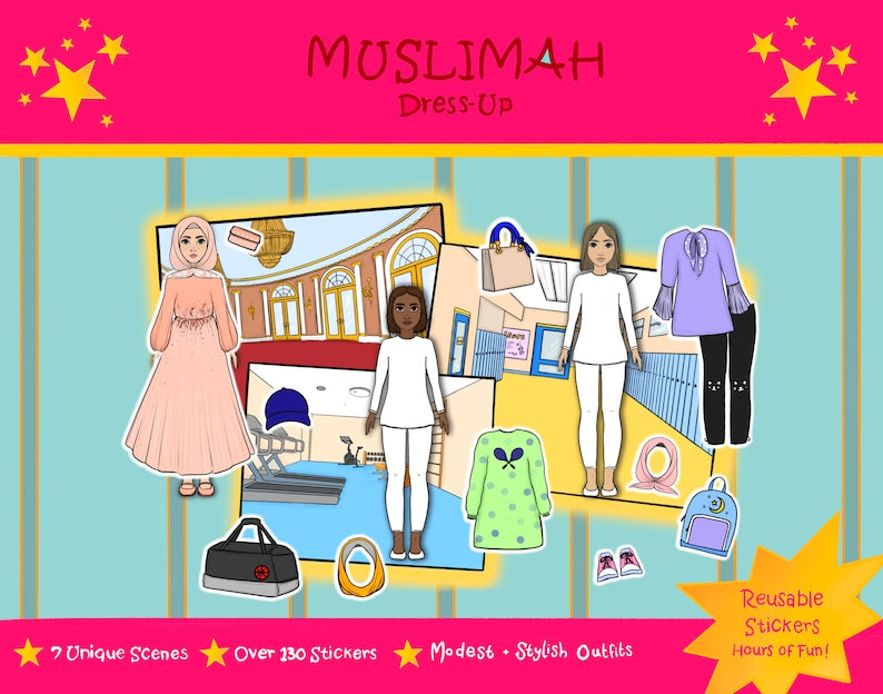Muslimah Reusable Dress-up Sticker Set | Momin Explorers