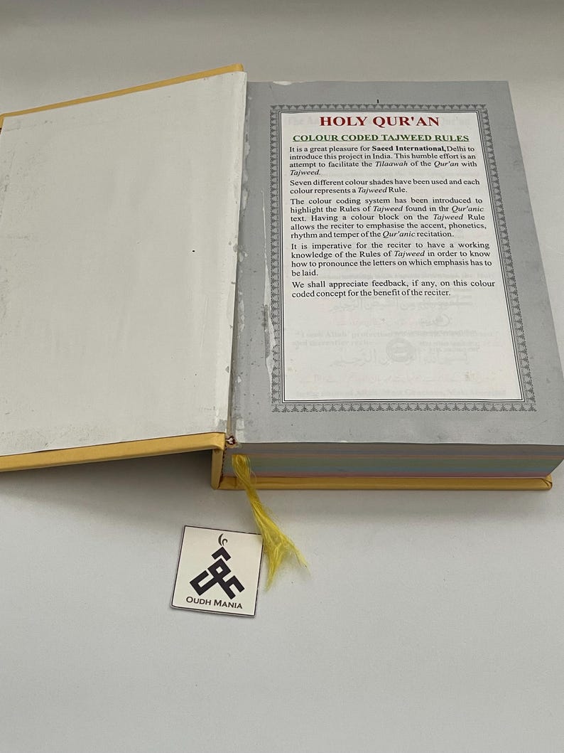Holy Qur'an - Color coded with Tajweed Rules - Hardcover