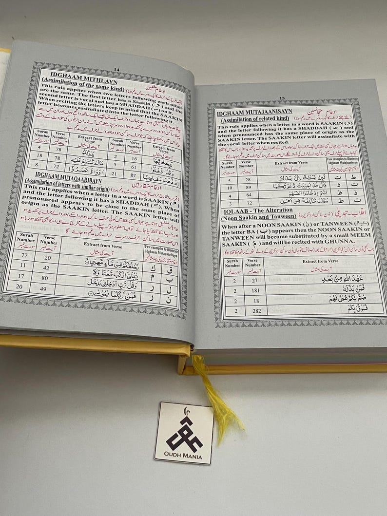 Holy Qur'an - Color coded with Tajweed Rules - Hardcover