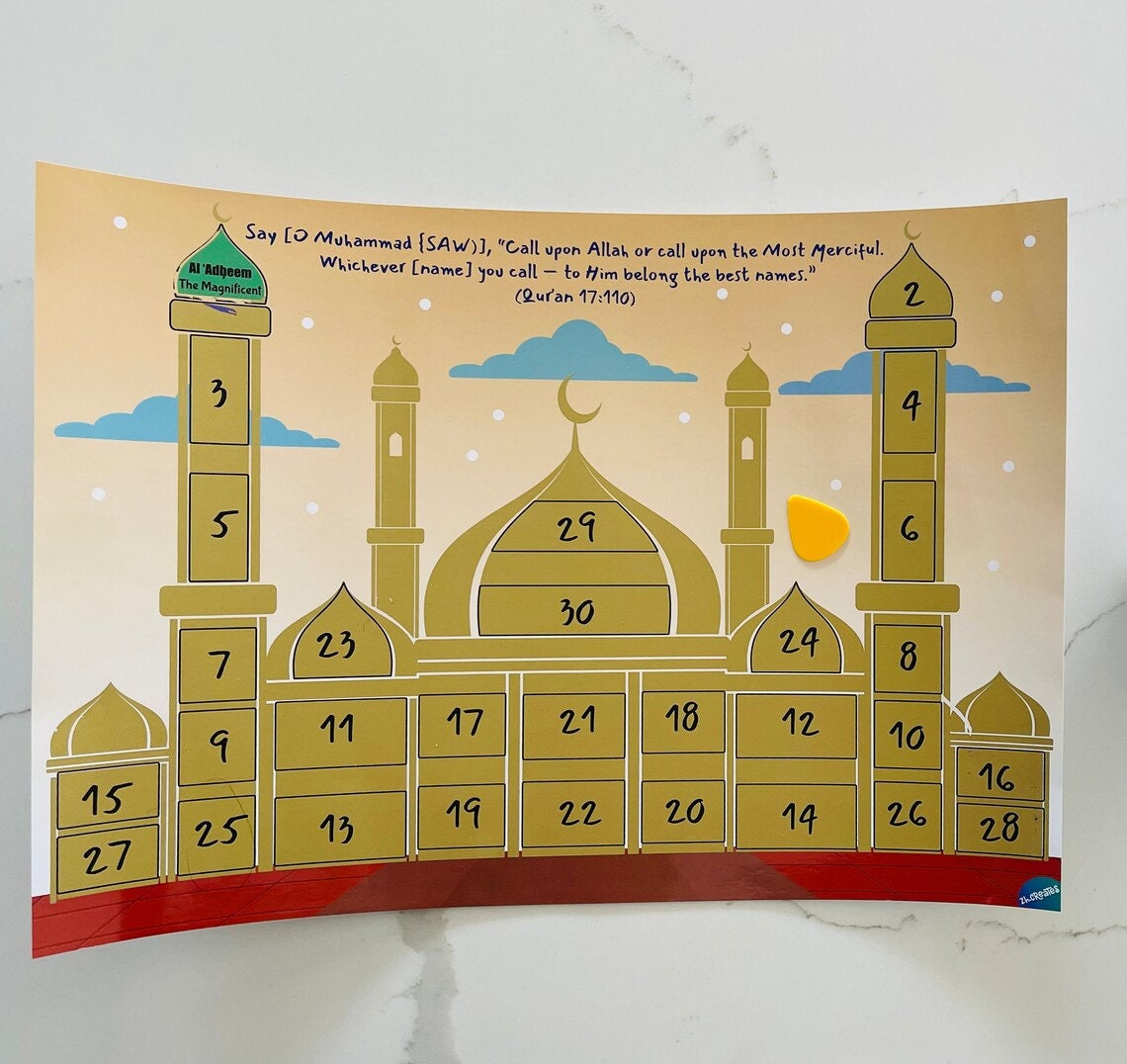 Reveal the Glory 30-day Scratch off Ramadan Calendar | Islamic Advent Calendar by ZH Creates