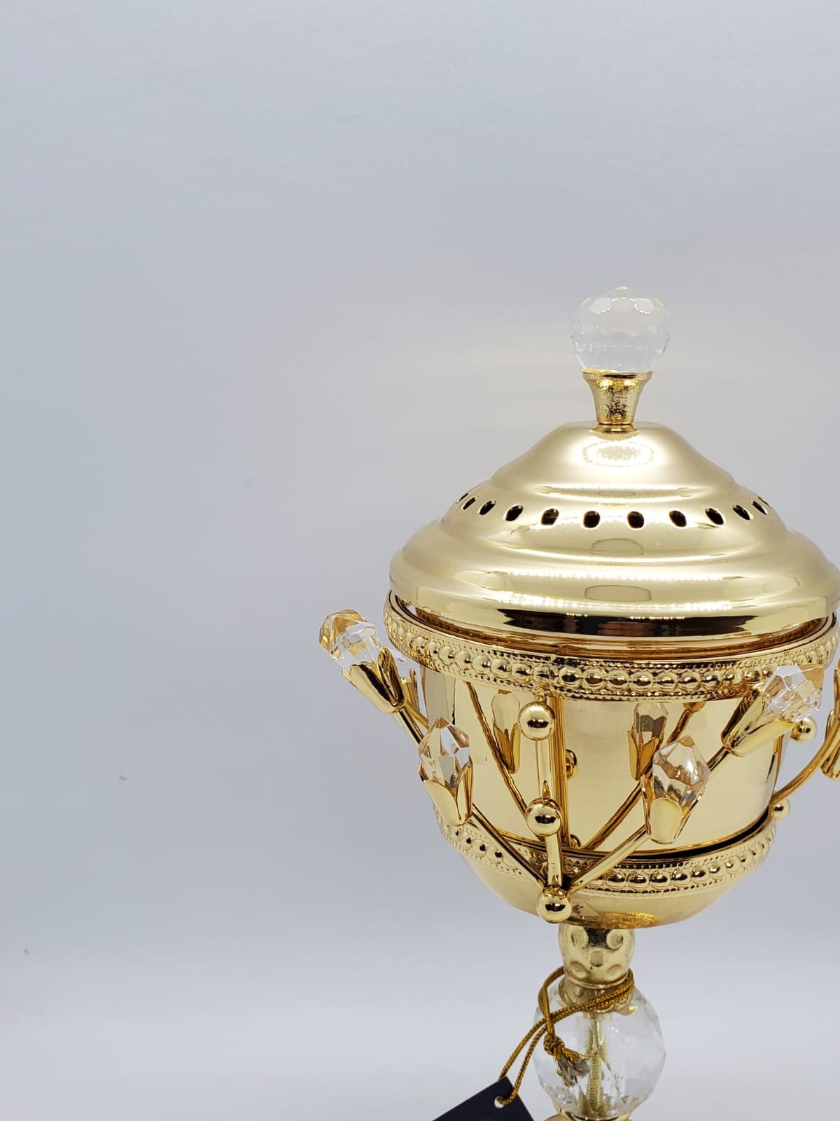 Charcoal Incense Burner - Bakhoor Burner, Oud Frankincense Resin Burner - for Office & Home Decor - Gold plated