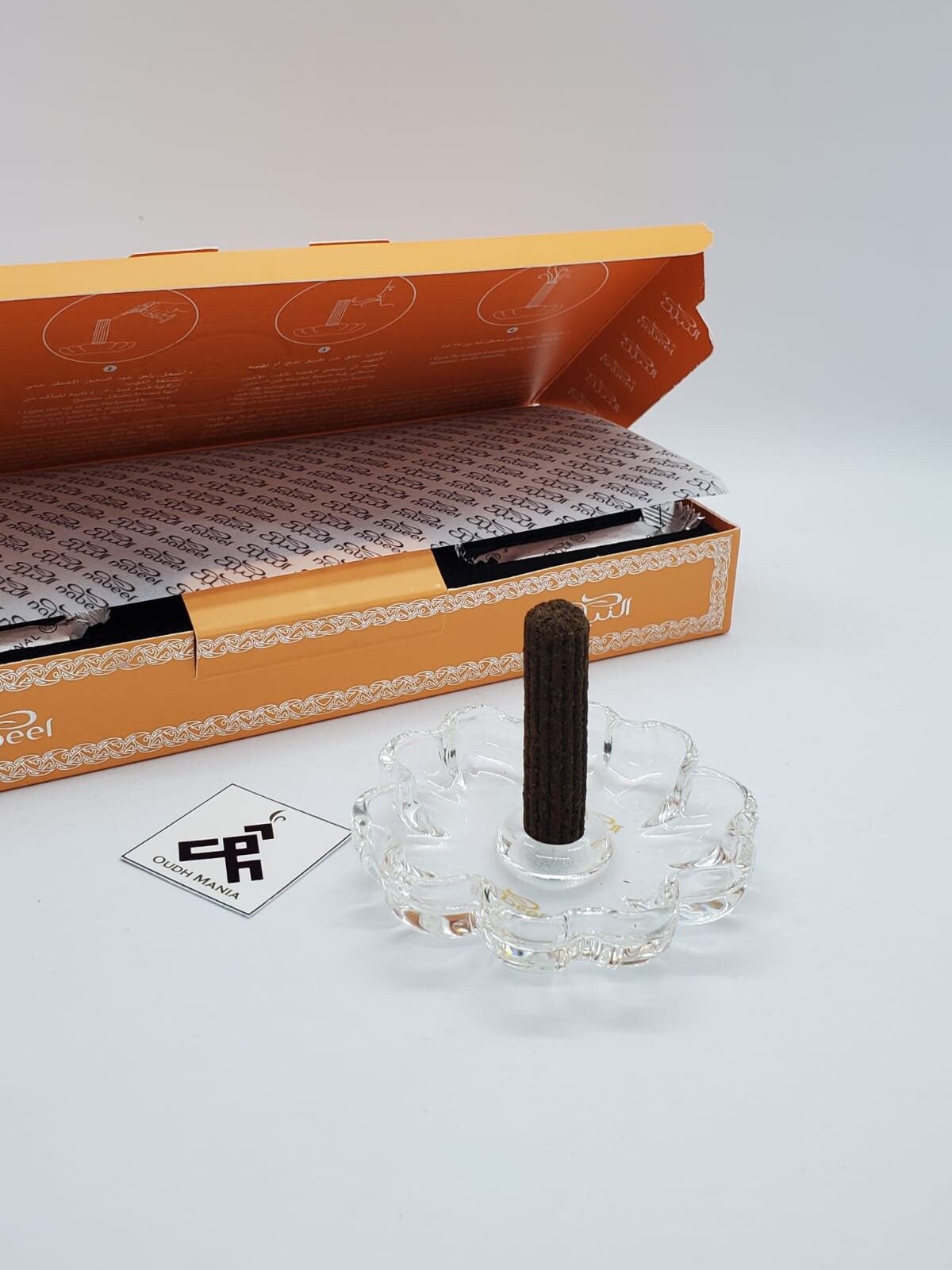 Nabeel Crown | Nabeel (Orange) Perfumed Incense Stick 50g - Free Incense Holder Included - Bakhour | Oudh | Made In UAE Nabeel بخور النبيل
